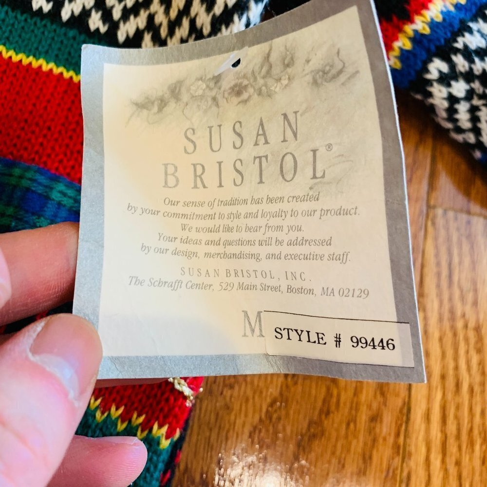 NWT Vintage Susan Bristol Knit Sweater Hand Embroidered 1992 - Picture 7 of 16